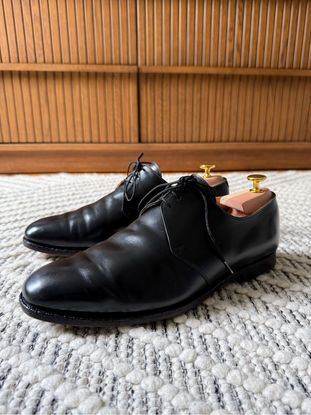 Crockett & Jones Dartmouth Black Plain Toe Derby Dress Shoes UK 8.5 / US 9.5